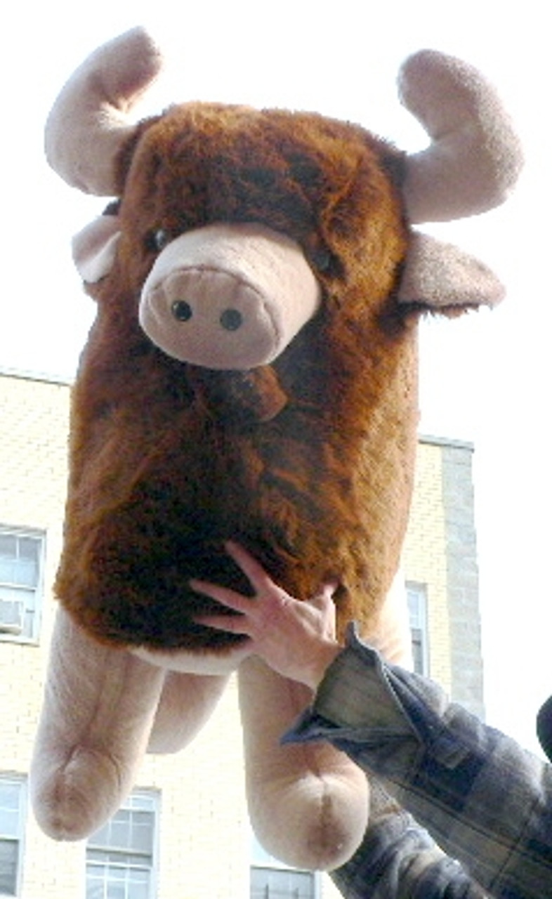 large stuffed bull